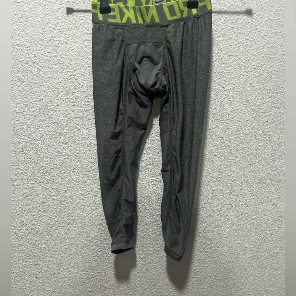 Bogo free -Nike Kids Leggings in Gray and Neon Green
